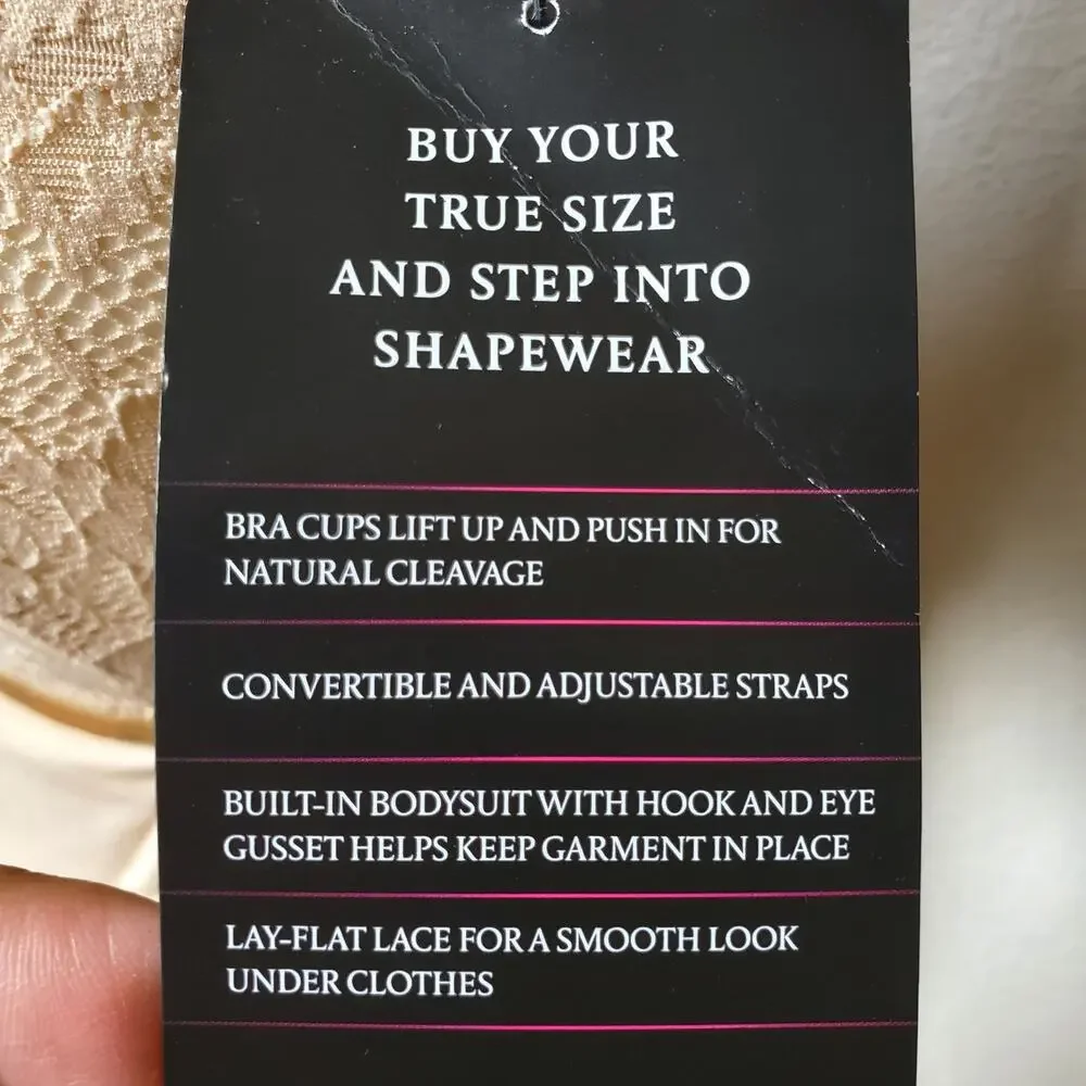 Maidenform Shapewear Firm Control Bra Slip 34B Cool Comfort Anti-Static DM1032